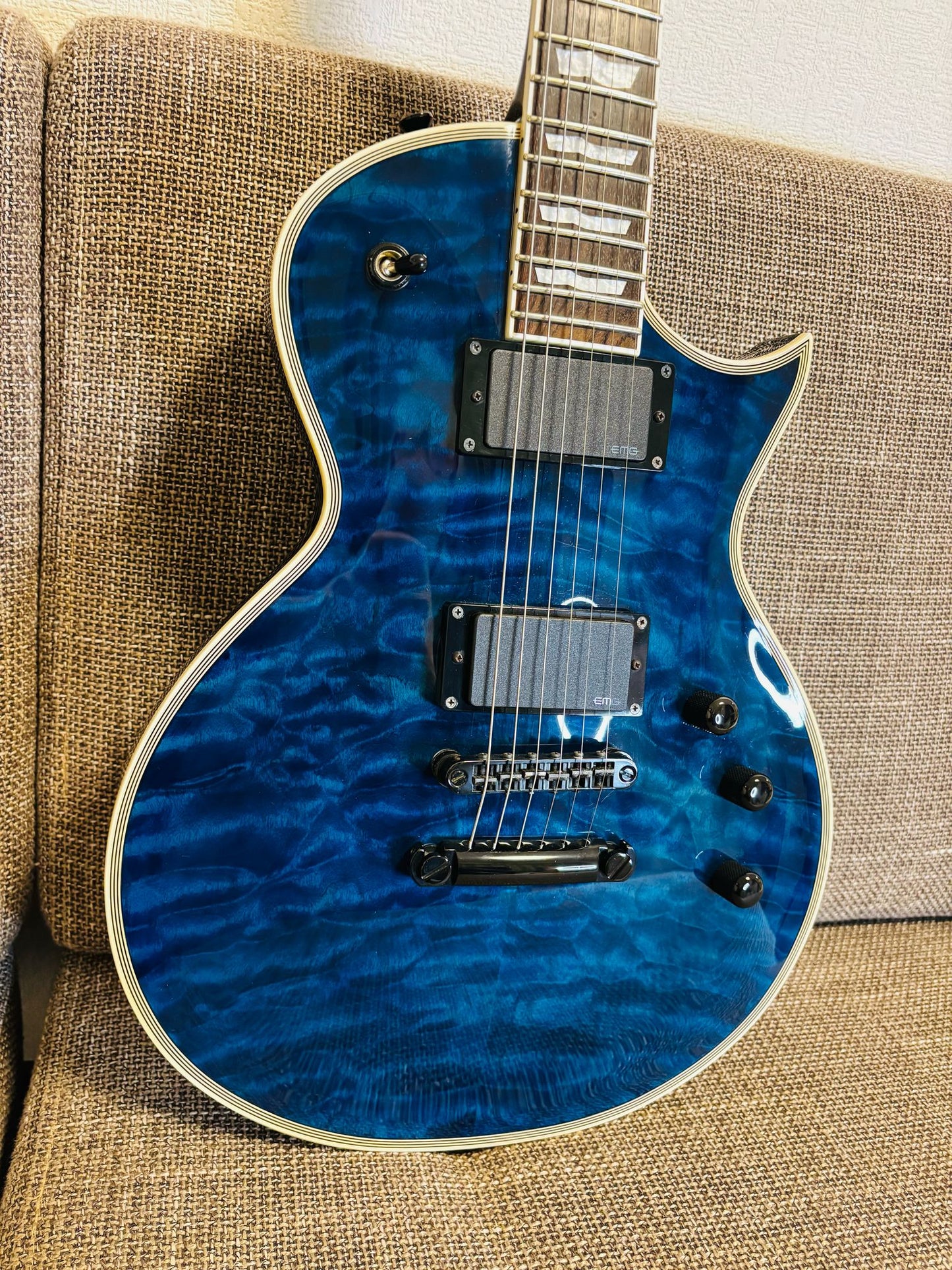 ESP E-II Eclipse QM / MB Marine Blue Burst (Pre-owned)