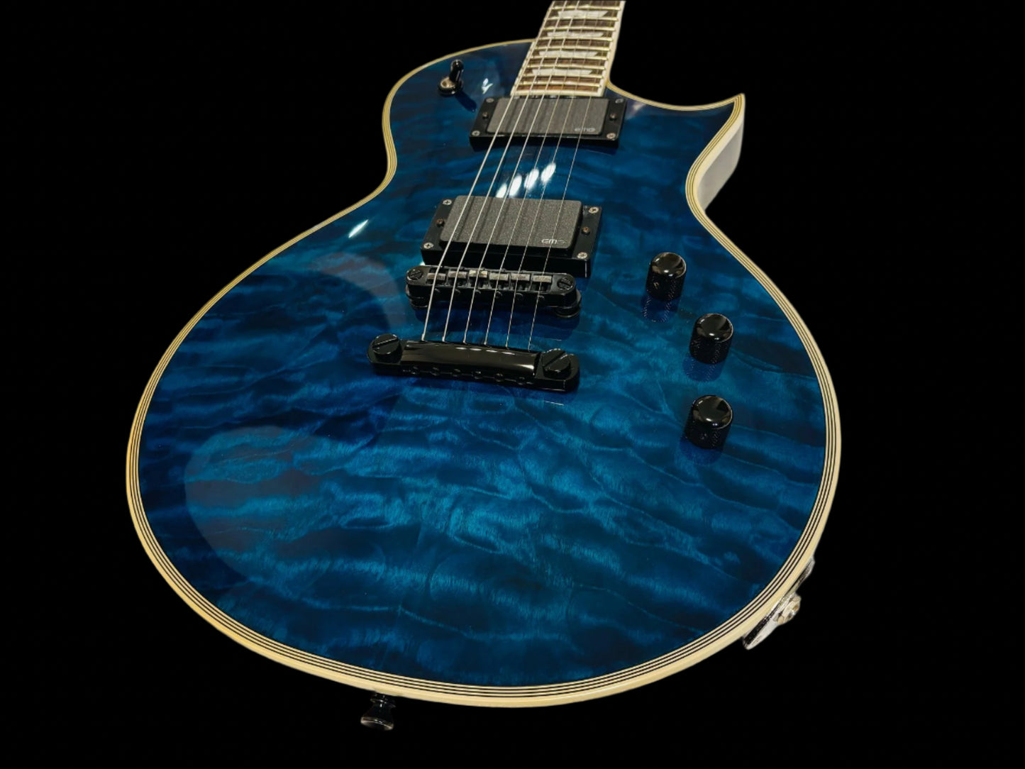 ESP E-II Eclipse QM / MB Marine Blue Burst (Pre-owned)