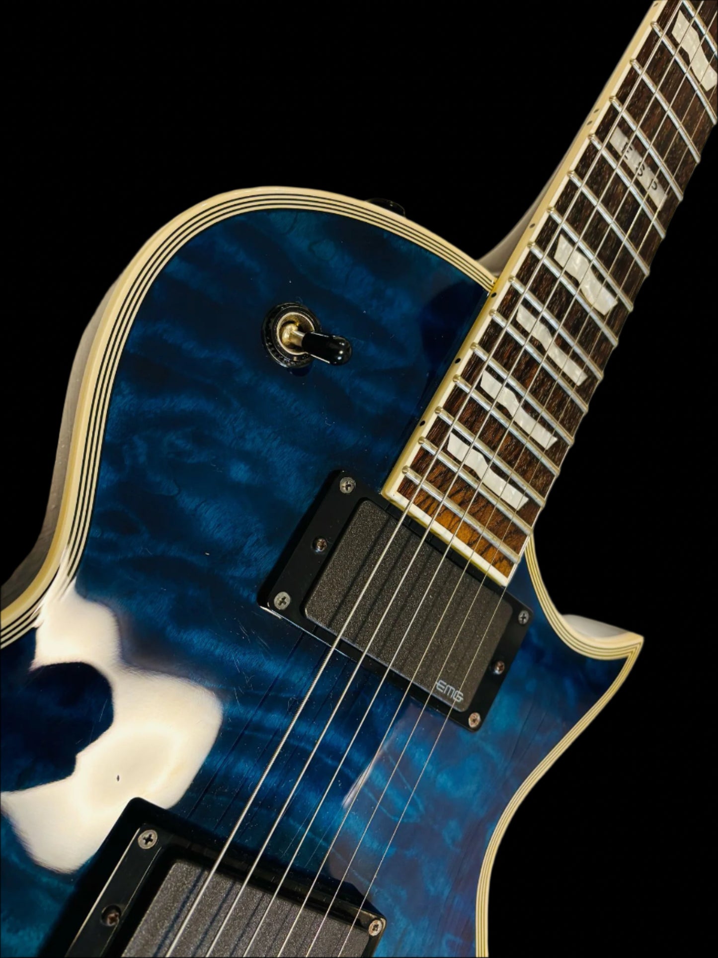 ESP E-II Eclipse QM / MB Marine Blue Burst (Pre-owned)