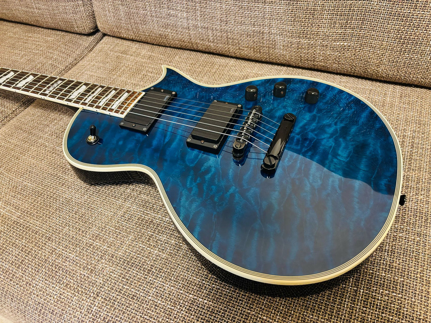 ESP E-II Eclipse QM / MB Marine Blue Burst (Pre-owned)
