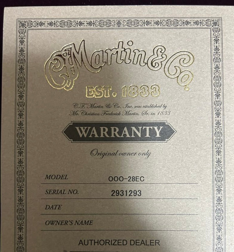 Martin 000-28EC Eric Clapton (Pre-owned) 2024 like new