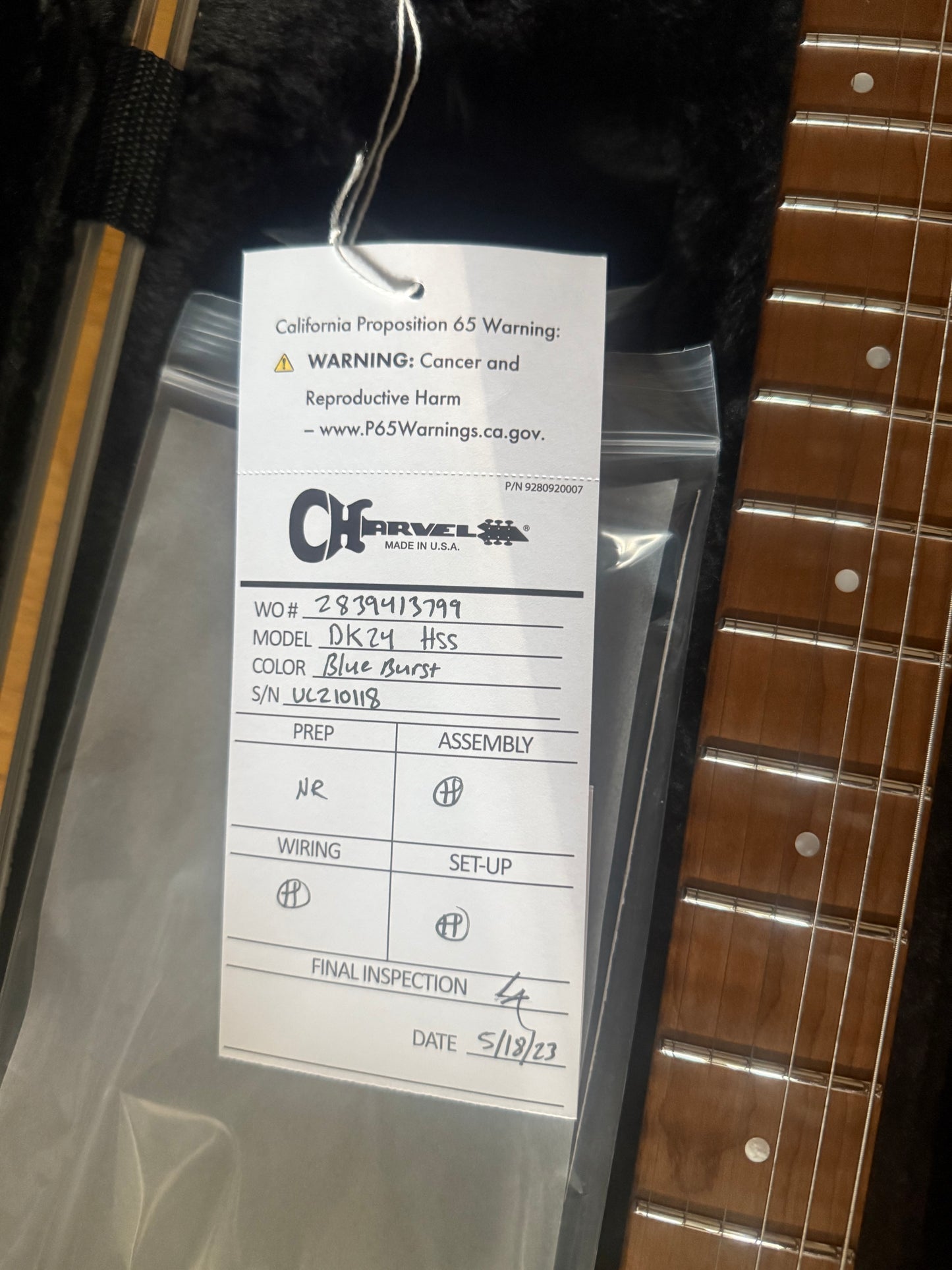 Charvel USA Select DK24 HSS 2PT CM QM - Blue Burst (Pre-owned)