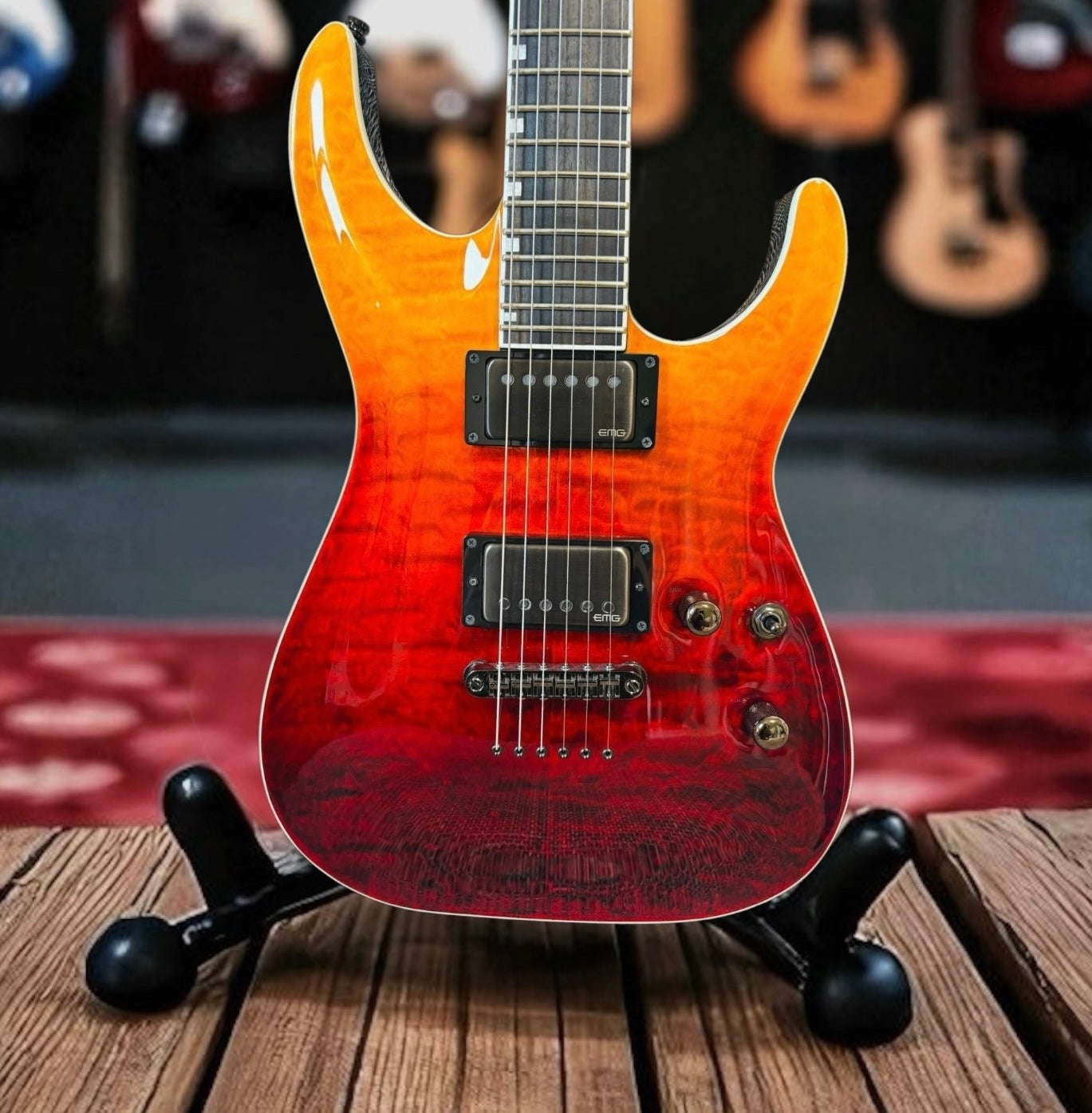 ESP E-II Horizon NT-II Tiger Eye Amber Fade (Pre-owned) like NEW