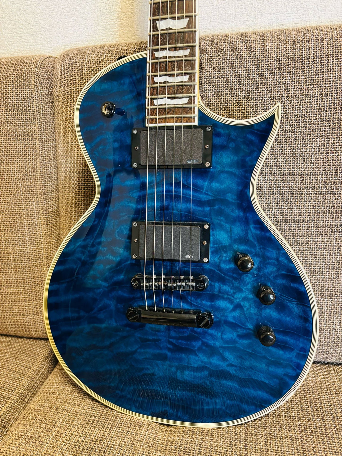 ESP E-II Eclipse QM / MB Marine Blue Burst (Pre-owned)