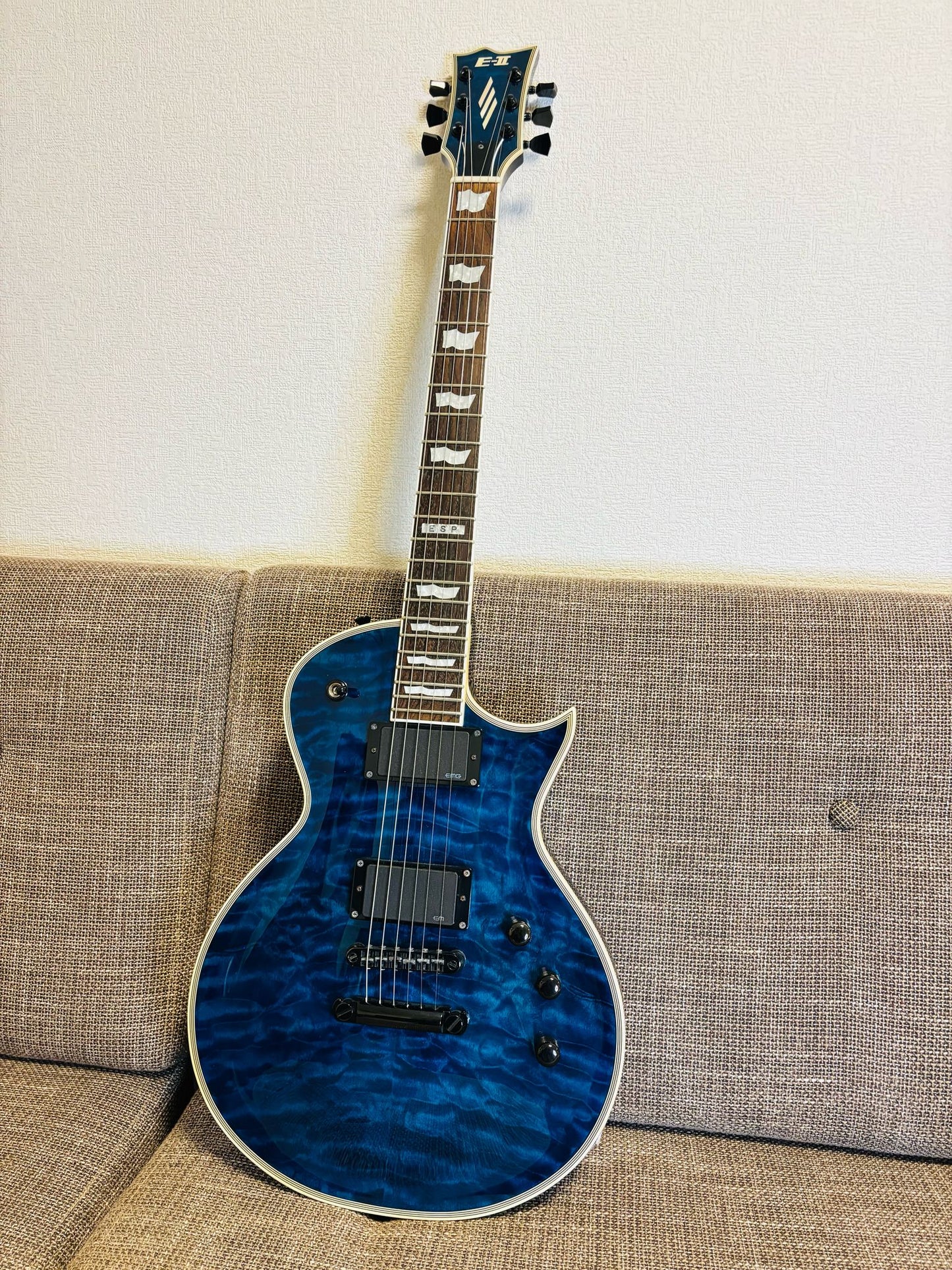 ESP E-II Eclipse QM / MB Marine Blue Burst (Pre-owned)