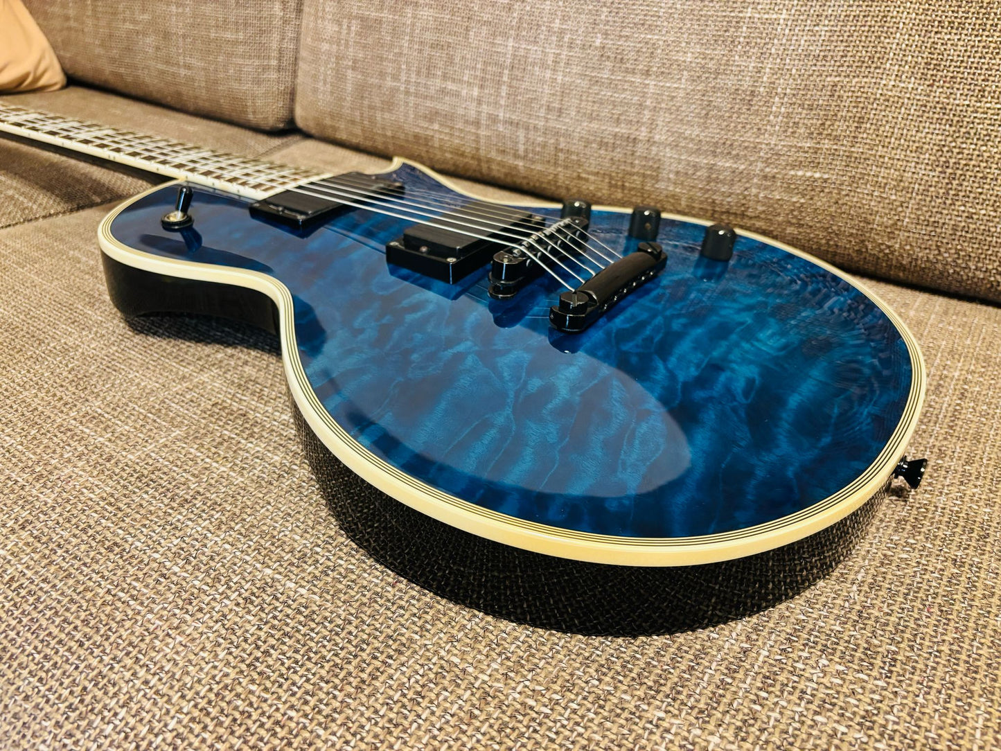 ESP E-II Eclipse QM / MB Marine Blue Burst (Pre-owned)