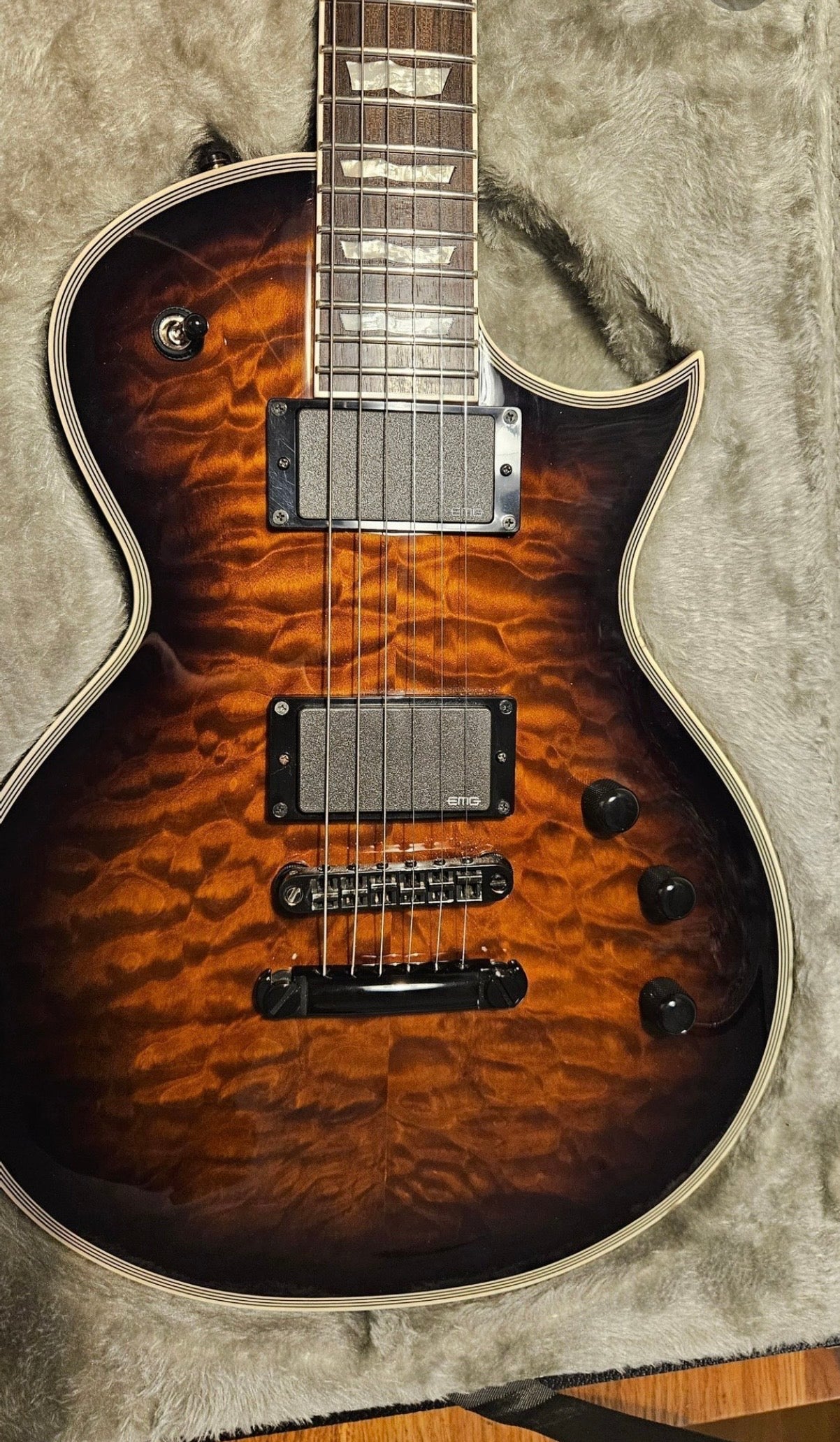 ESP E-II Eclipse QM DBSB (Pre-owned) – Quilted Maple,