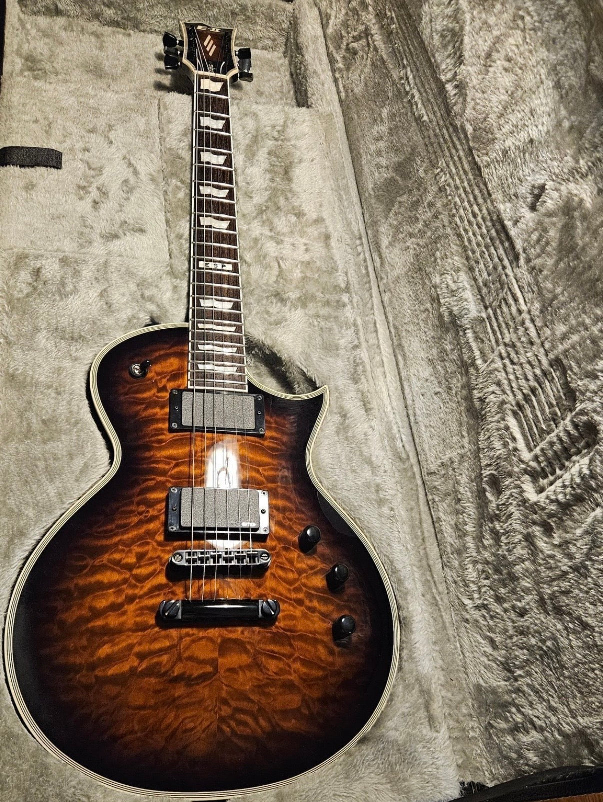 ESP E-II Eclipse QM DBSB (Pre-owned) – Quilted Maple,