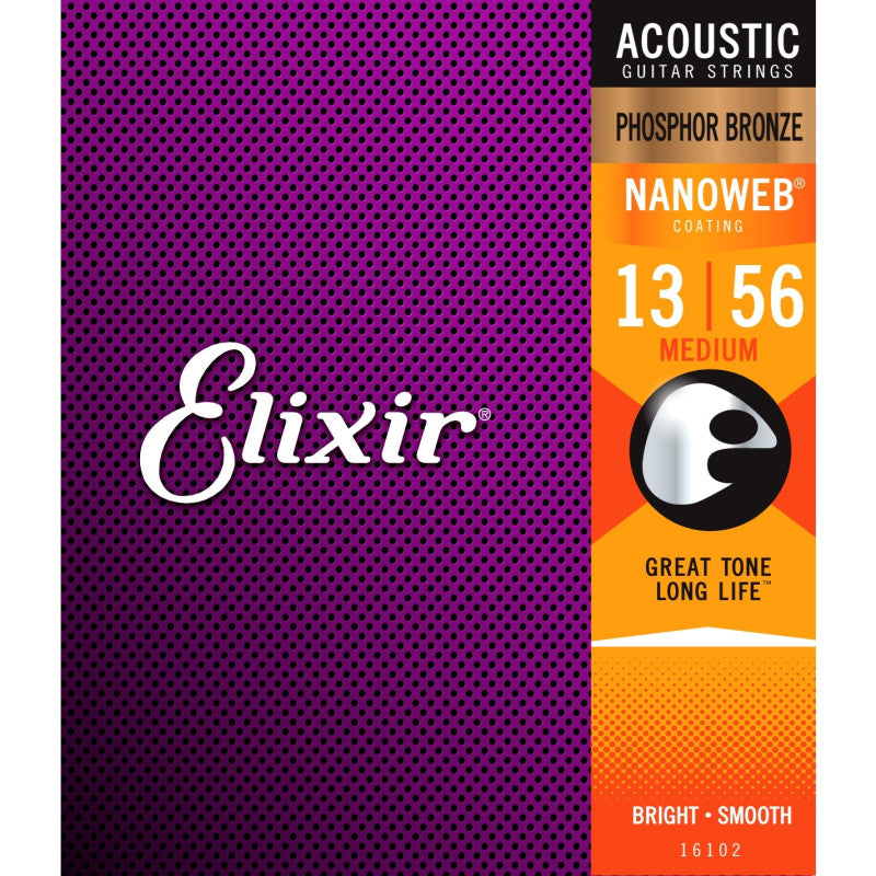 Elixir Nanoweb Phosphor Bronze 013-056 Medium