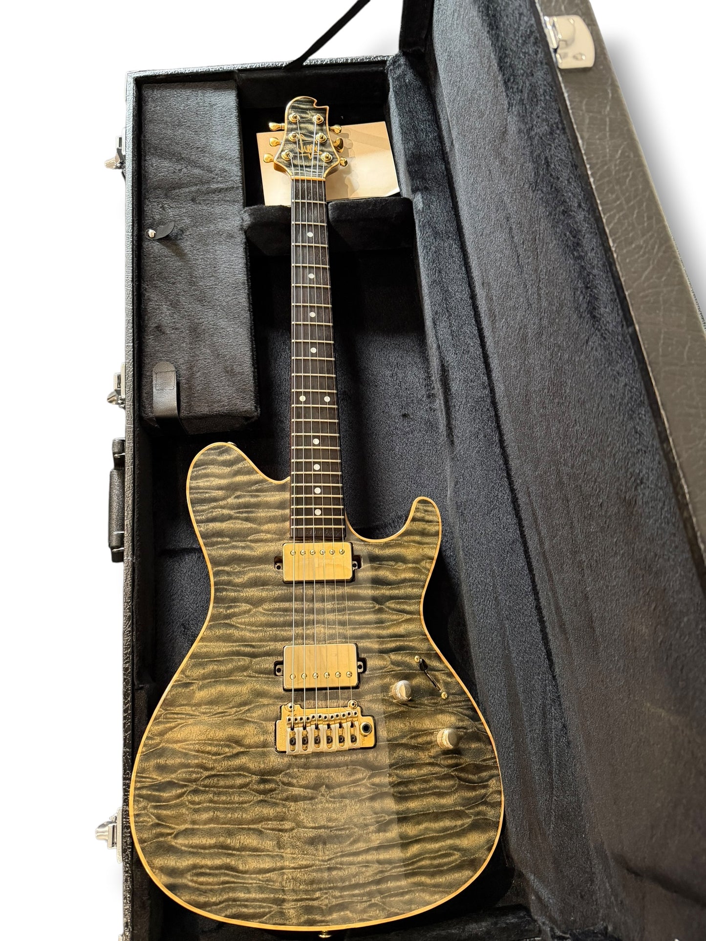 Sugi DH496C 5AQM/AT/BSBK 2010 – Aqua Timber Custom Guitar