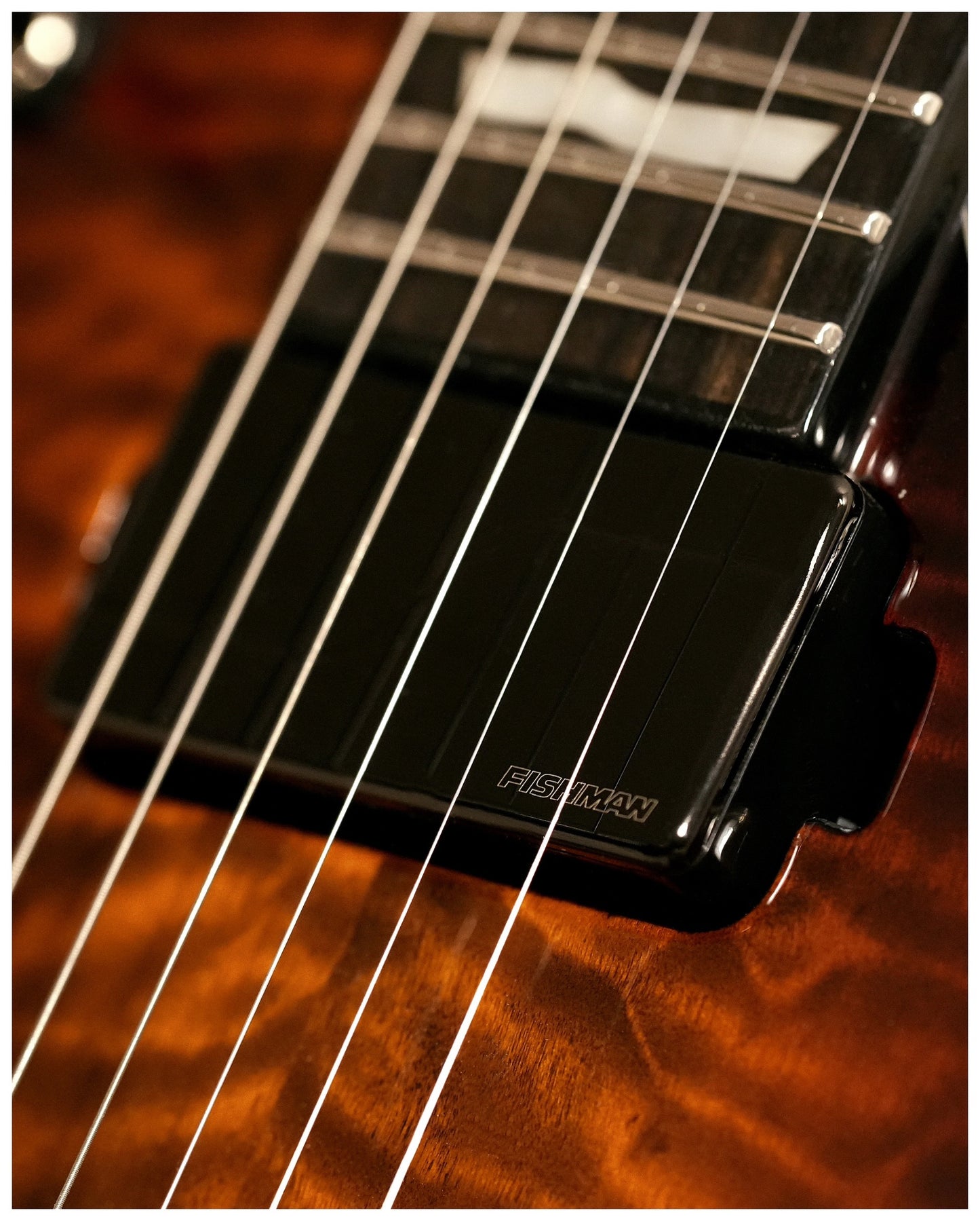 ESP E-II Eclipse QM Tiger Eye Sunburst 2024 Fishman