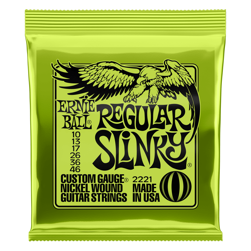 REGULAR SLINKY NICKEL WOUND ELECTRIC GUITAR STRINGS 10-46 GAUGE