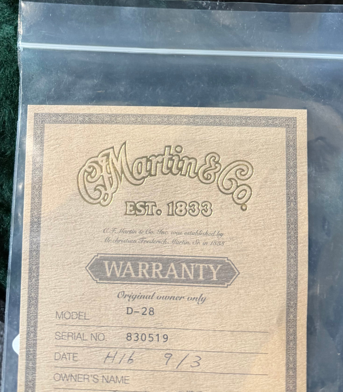 Martin D-28 Standard (Pre-owned) 2002