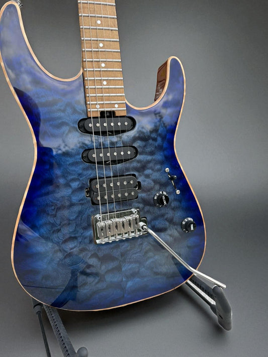 Charvel USA Select DK24 HSS 2PT CM QM - Blue Burst (Pre-owned)